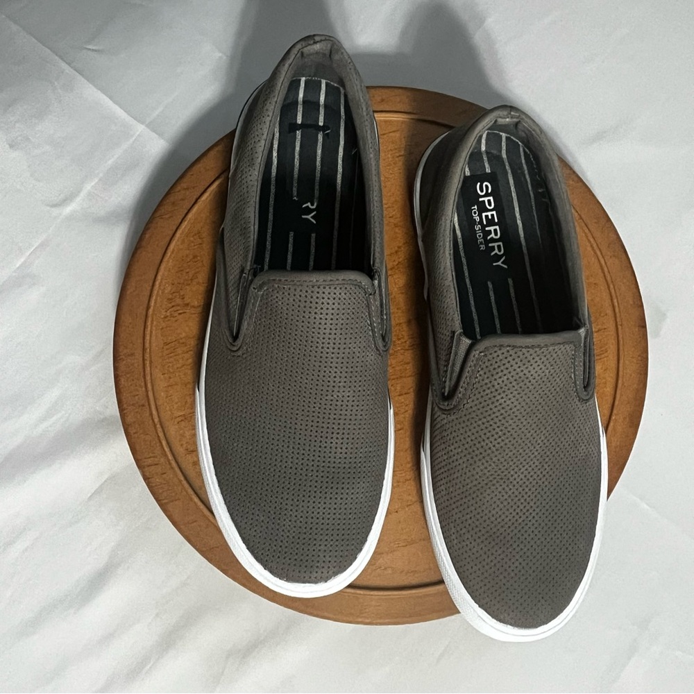 Sperry Men's Gray Top Slider Slip-On Shoes Like New Condition Sz 7